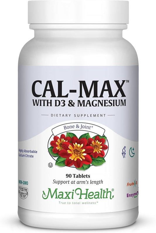 Maxi Health Calcium Magnesium Supplement D3 and (90 Tablets)