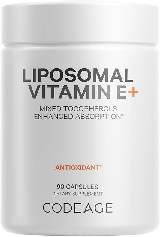 Codeage Liposomal Vitamin E Supplement, All 3-Month Supply, 90 Capsules