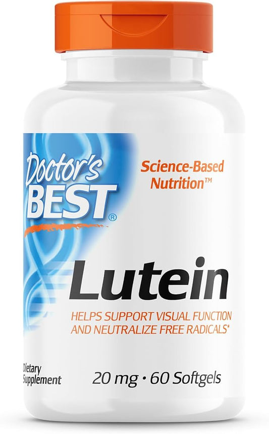 Doctor's Best Lutein with Gluten Free, 60 Softgels