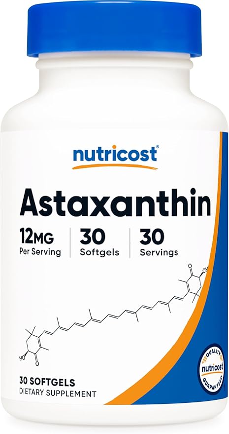 Nutricost Astaxanthin 12mg, 30 Softgels
