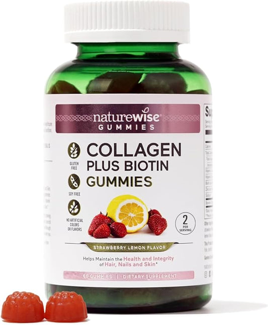 NatureWise Collagen Gummies 1 & 3 Collagen 60 Count[1-Month Count[1-Month Supply]