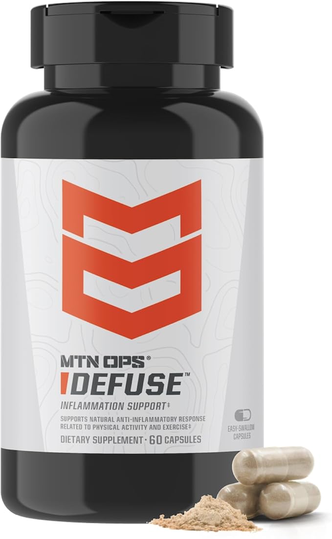 MTN OPS Defuse Probiotic & Prebiotic Enzyme Blend for Muscle & Joint Inflammation Relief | Immune Support Supplement with Muscle Recovery Capsules | 30 Servings