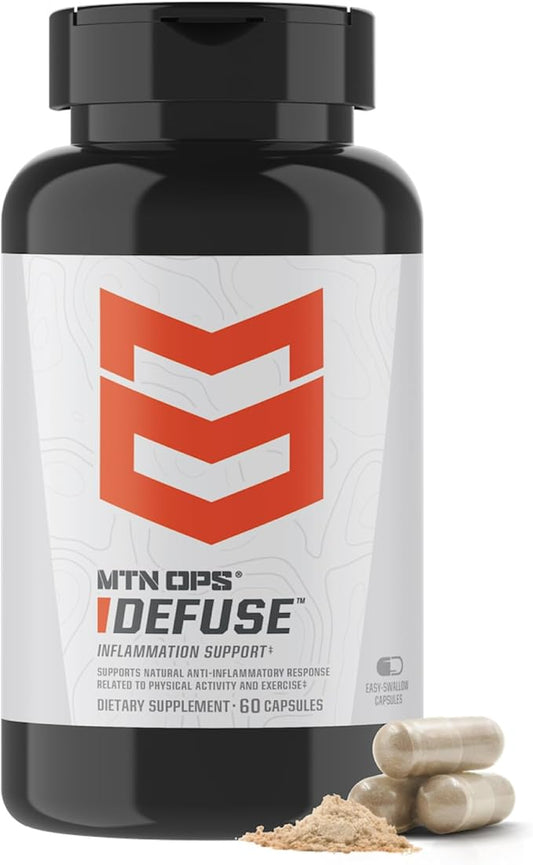 MTN OPS Defuse Probiotic & Prebiotic Enzyme Blend for Muscle & Joint Inflammation Relief | Immune Support Supplement with Muscle Recovery Capsules | 30 Servings