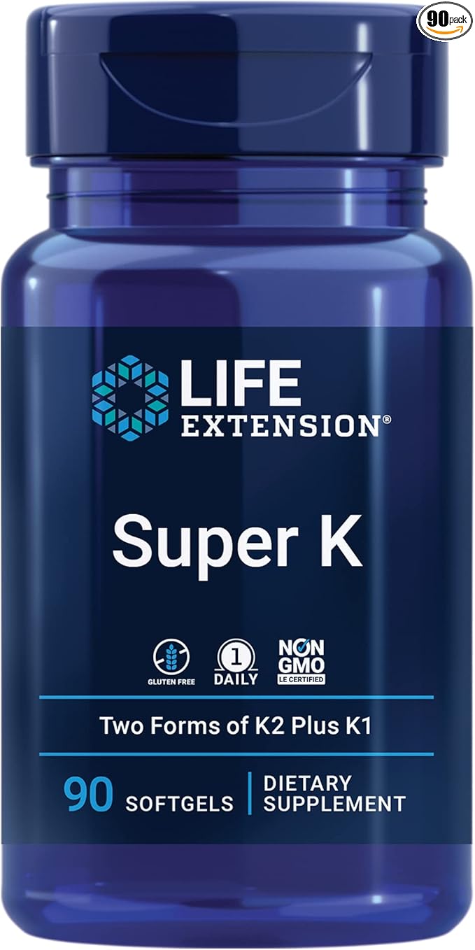 Life Extension Super Vitamin E 268mg K1 K2 K2 MK-7 MK-7 MK-4 MK-4 Vitamin 90 Softgels