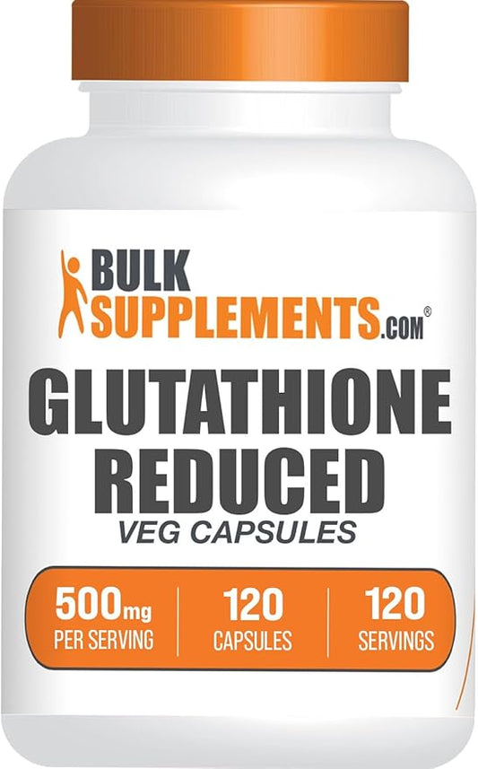 BulkSupplements.com Glutathione Reduced Capsules 500mg - 1 Capsule 120 Capsules 1)