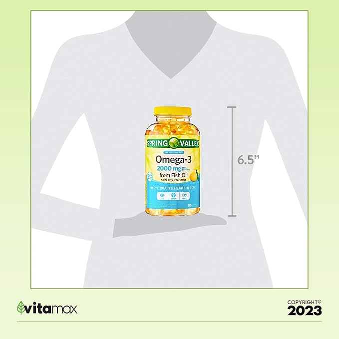 Spring Valley Omega-3 from Fish Oil 2000 mg, 120 Count (2 Items)