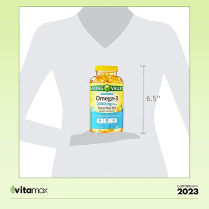 Spring Valley Omega-3 from Fish Oil 2000 mg, 120 Count (2 Items)