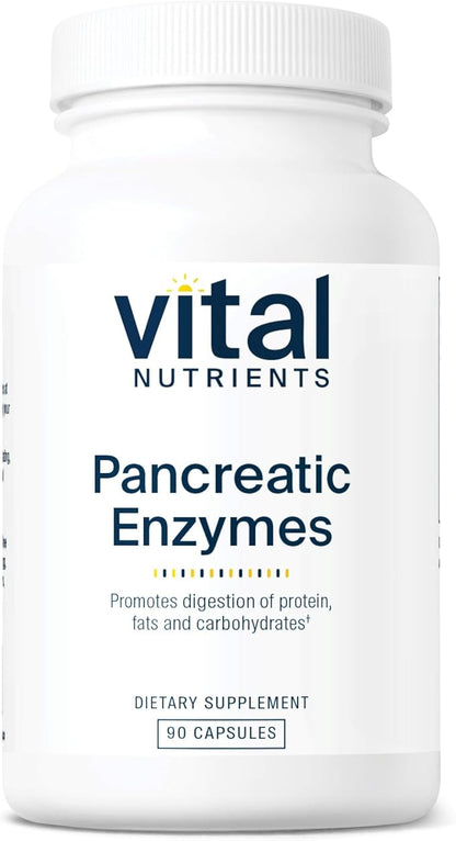 Vital Nutrients Pancreatic Enzymes 1000mg (Full Strength) 90 Capsules