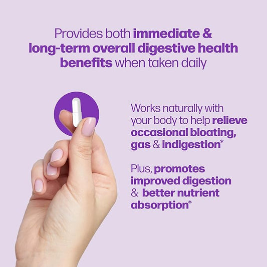 Culturelle Bloating & Gas Defense, Digestive Enzymes & Probiotics for Digestive Health, 30 Capsules, Supports Occasional Indigestion & Discomfort (Pack of 2)