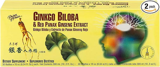 Prince Of Peace Ginkgo Biloba & 0.34 fl. 2 Pack 60 Bottles