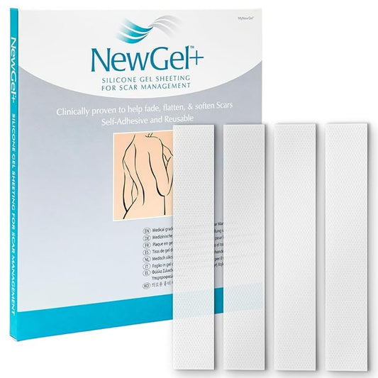 NewGel+ Advanced Silicone Scar Treatment Sheeting 1" x 6" Sheet (4 Count)