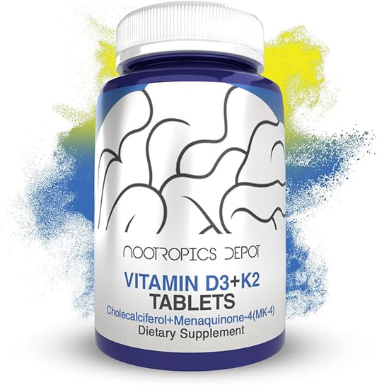 Nootropics Depot Vitamin D3 + K2 365 Count Menaquinone-4 (MK-4) (MK-4) |