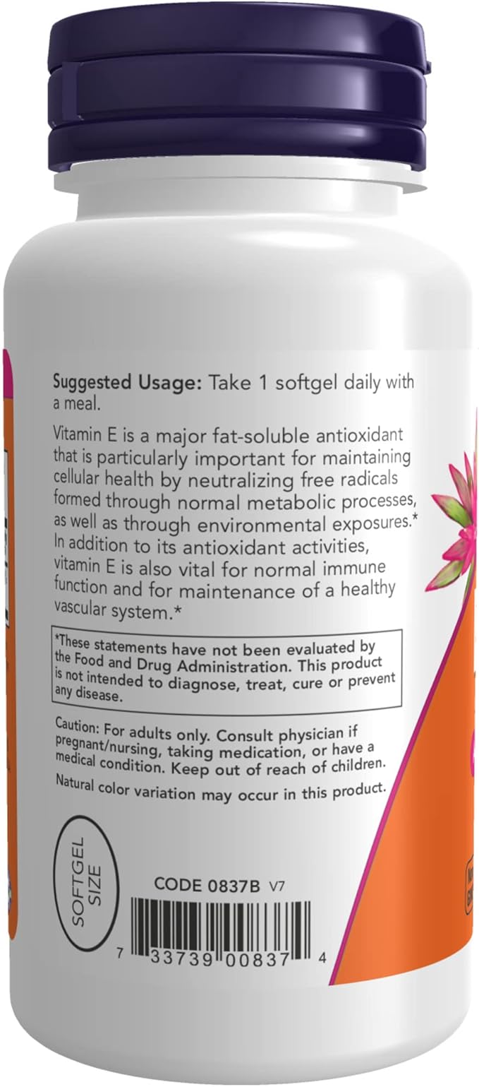 NOW Supplements, Vitamin E-400 IU, D-Alpha 100 Count 1)
