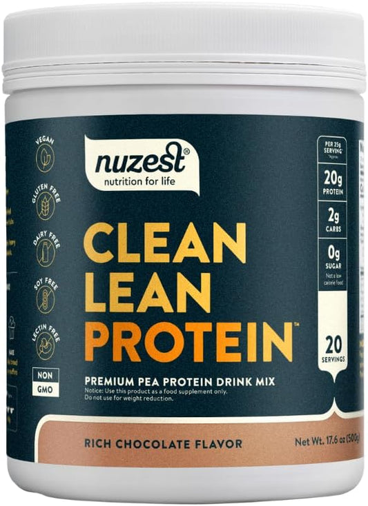 Nuzest - Pea Protein Powder - 20 Servings, 1.1 lb