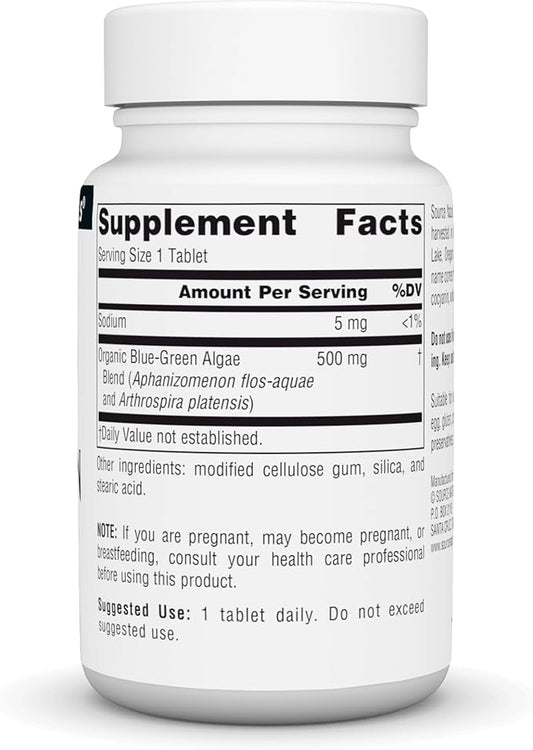 Source Naturals Blue-Green Algae from Klamath Lake* - 500 mg - 50 Tablets