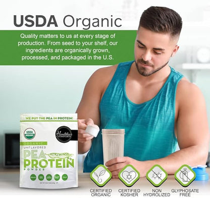 Pea Vegan Protein Powder w/Low Sodium 100% Plant 16oz