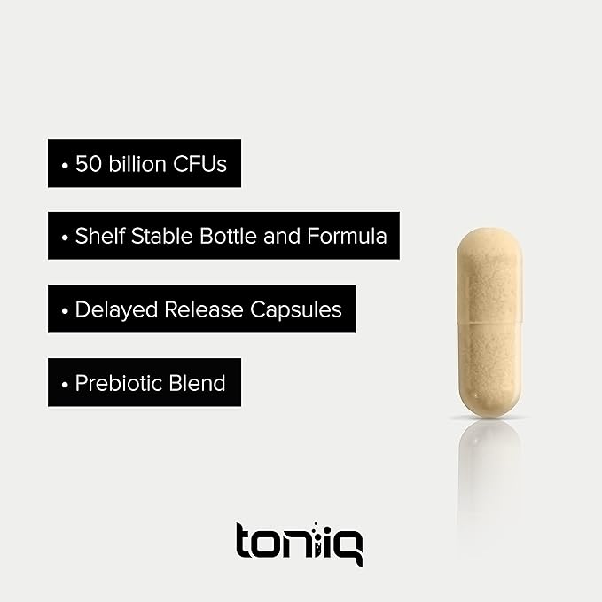 Toniiq 50 Billion CFU Lactobacillus Reuteri 50mg per 60 Vegetarian 60 Servings