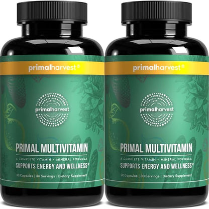 Primal Harvest 2 Pack, Multivitamin B12, B6, B6, Biotin, 30 Capsules