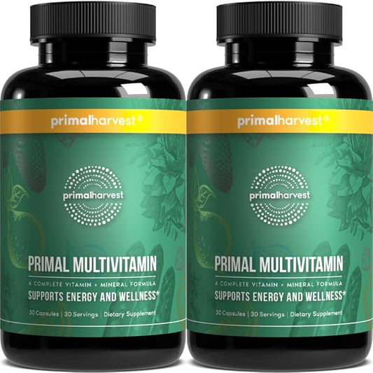 Primal Harvest 2 Pack, Multivitamin B12, B6, B6, Biotin, 30 Capsules