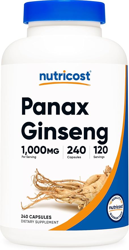 Nutricost Panax Ginseng 1000mg, 240 Capsules 120 Servings