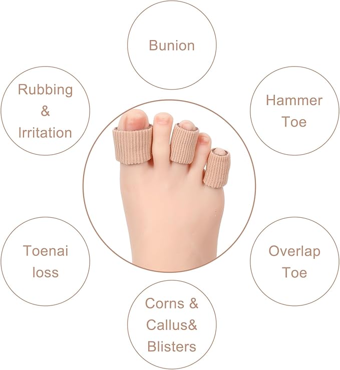 10 Pack 3 Size Toe Tubes, (3 Size,