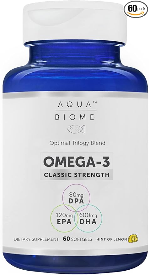 Enzymedica High Potency Fish Oil, EPA 3 Supplement 1 Month 3 Fatty 3 Fish 60 Softgels