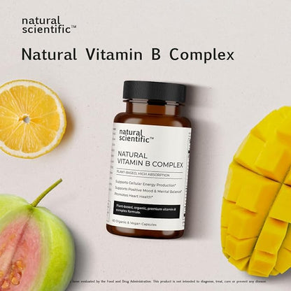 Organic Vitamin B Complex Supplement 30 Capsules