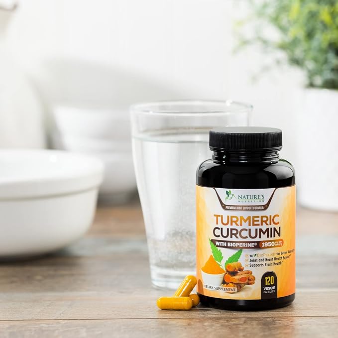 Turmeric Curcumin with BioPerine 95% Standardized 1950mg - 120 Capsules