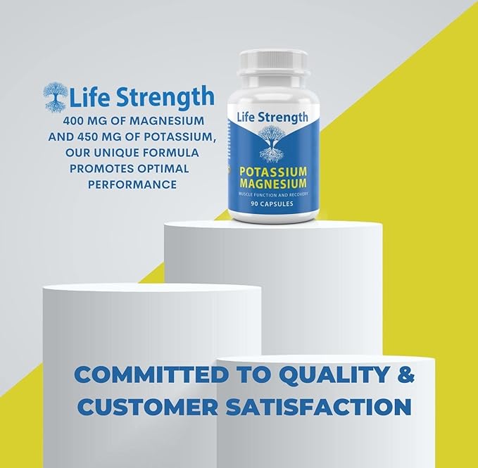 Life Strength Magnesium Potassium Complex Supplement 90 Capsules