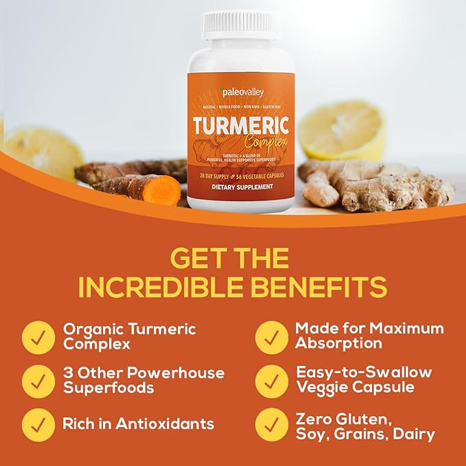 Paleovalley - Organic Turmeric Complex - 56 Vegetarian