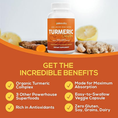 Paleovalley - Organic Turmeric Complex - 56 Vegetarian