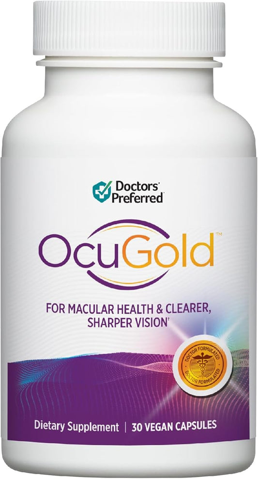 DOCTORS' PREFERRED Clinical-Grade OcuGold with Lutein 30 Vegan