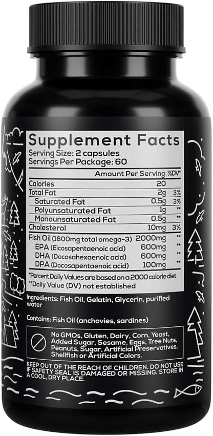 Wild Foods Omega 3 Fish Oil 120 Capsules (3 pk)