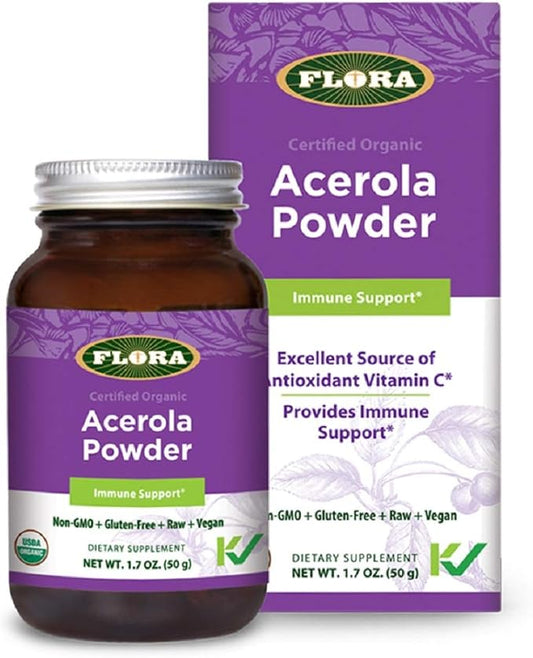 Flora - Acerola Powder, Daily Immune 1.7-oz. Glass