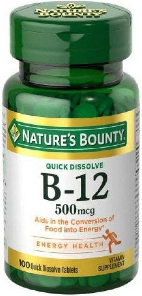 Nature's Bounty Vitamin B-12 500 mcg 100 ea 6)