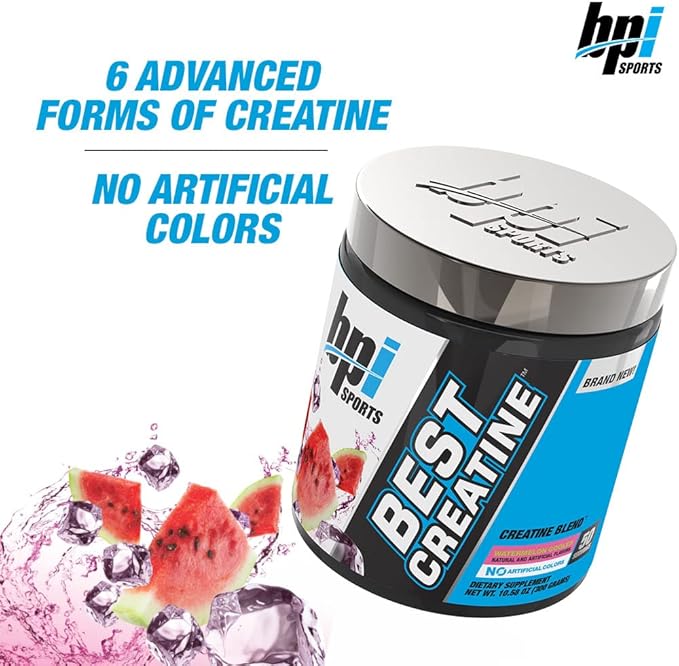 BPI Sports Best Creatine - Includes 6 Advanced Forms of Creatine - Supports Muscle Building and Post-Workout Recovery - Watermelon Cooler, 50 Servings (Pack of 2)