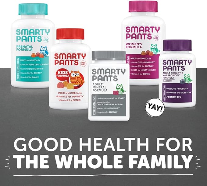 SmartyPants Mineral Chews: Magnesium Citrate & D3, Vitamin K2, Zinc 60 Count (30 Day