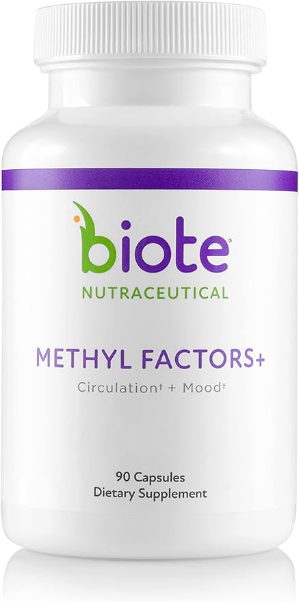 Biote Nutraceuticals - Methyl Factors+ - Circulation + Mood (90 Capsules)