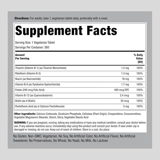 Piping Rock Vitamin B Complex 360 Tablets