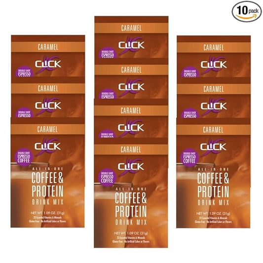 CLICK All-in-One Protein & Coffee Meal 10 Single (1.1 Ounce)