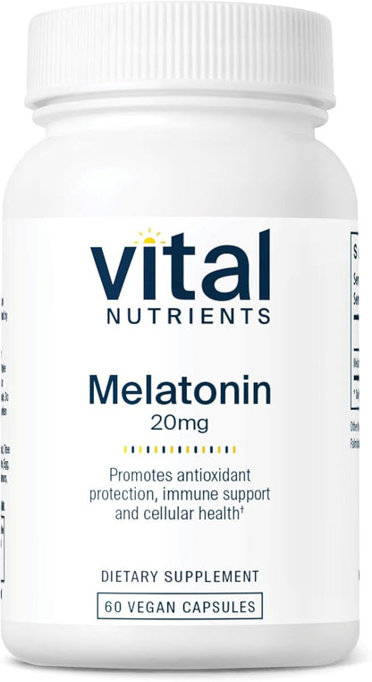 Vital Nutrients Melatonin 20mg 60 Capsules