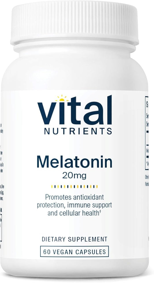 Vital Nutrients Melatonin 20mg 60 Capsules