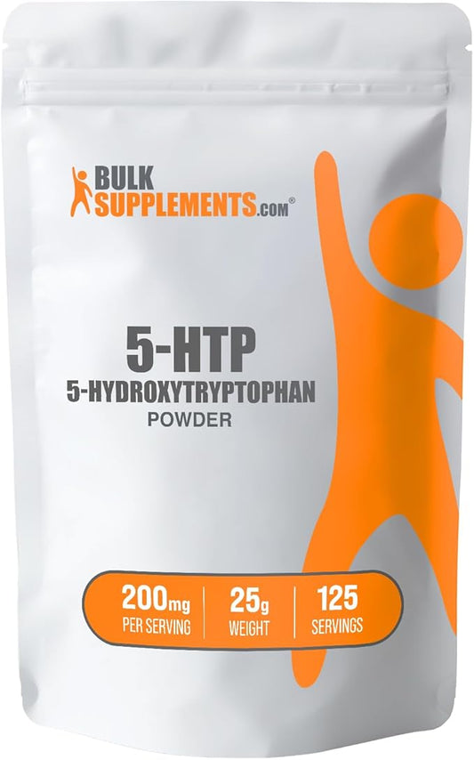 BulkSupplements.com 5-HTP Powder 5-Hydroxytryptophan, 5 5 HTP 5-HTP 200mg, 200mg, Mood 200mg per 25g (0.88 (0.88 oz) 1)