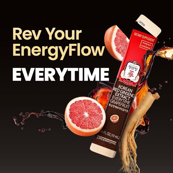 JungKwanJang Grapefruit Flavored Korean Red Ginseng 10 Packs