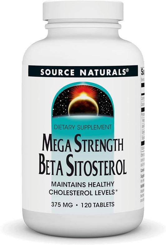 Source Naturals Mega Strength Beta Sitosterol 375mg 120 Tablets