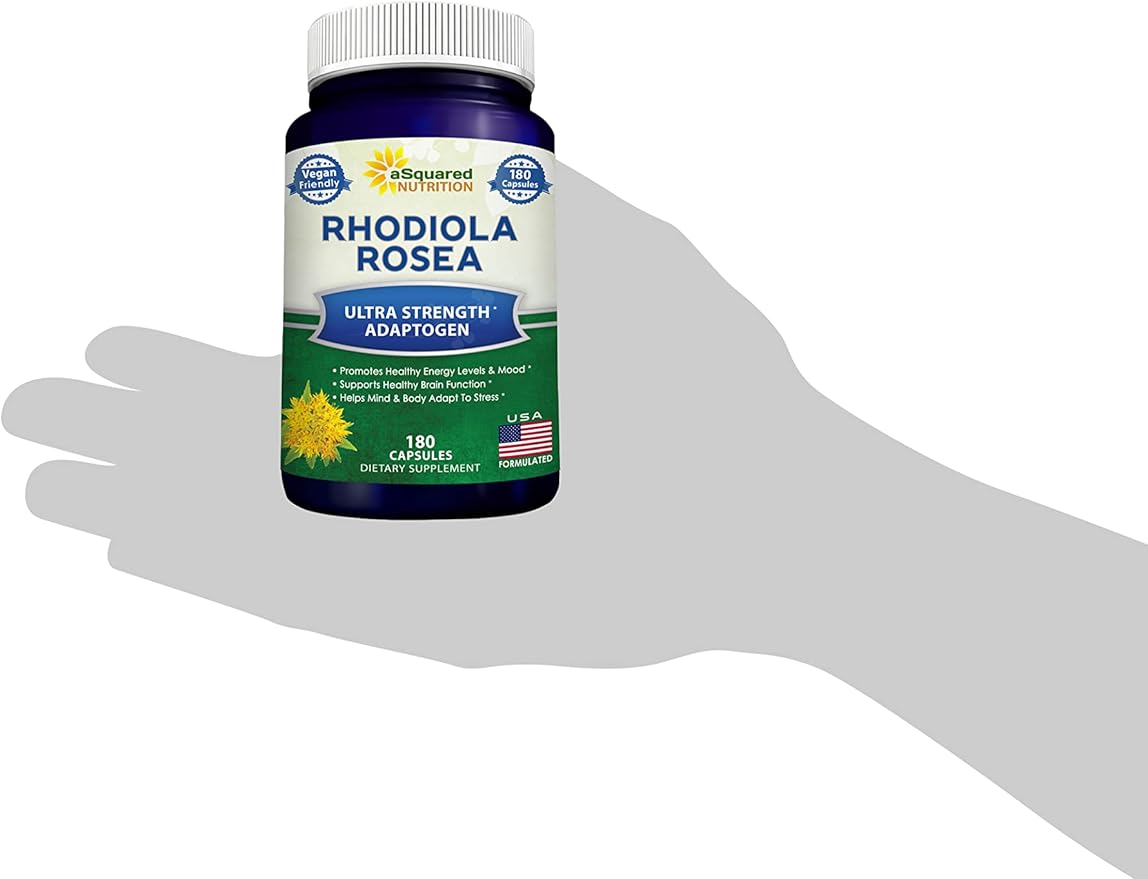 aSquared Nutrition Rhodiola Rosea Supplement 1000mg 180 Vegan
