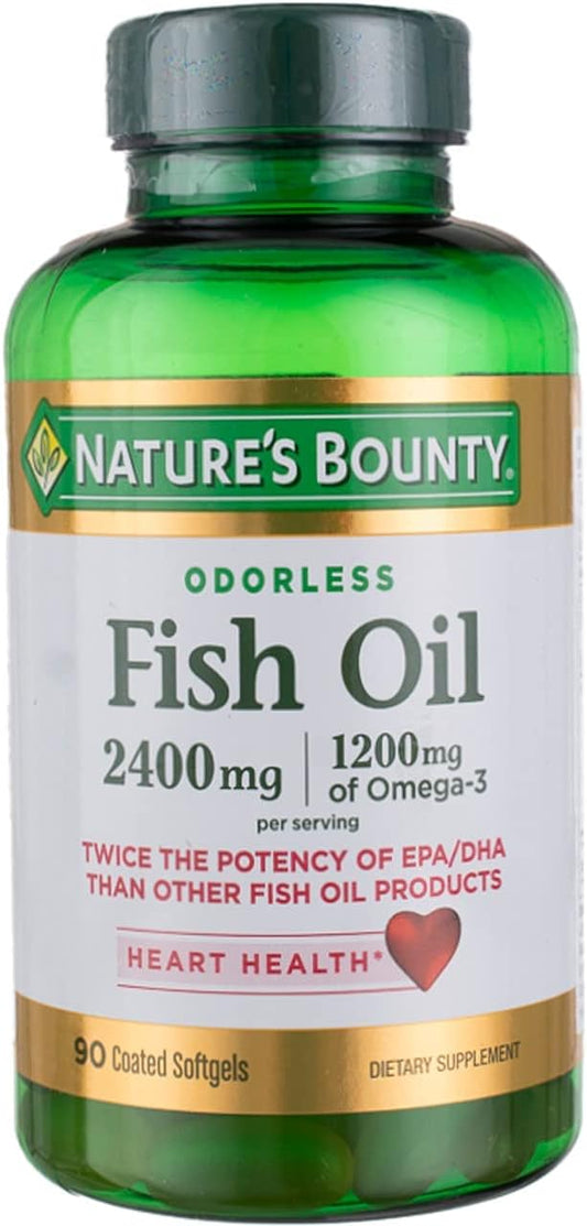 Nature's Bounty Fish Oil 2400 mg 90 Softgels 3)