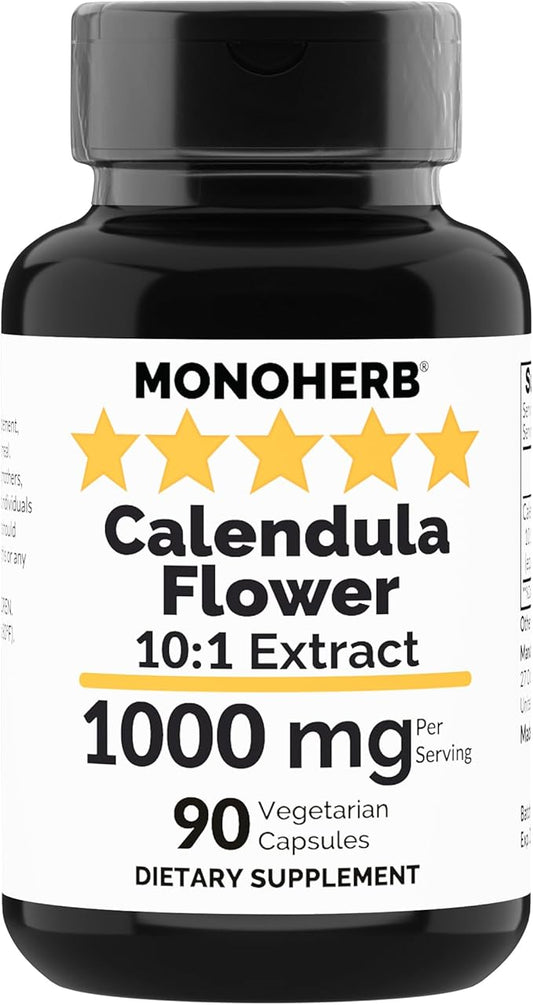 Calendula Flower Extract 1000 mg 90 Vegetarian