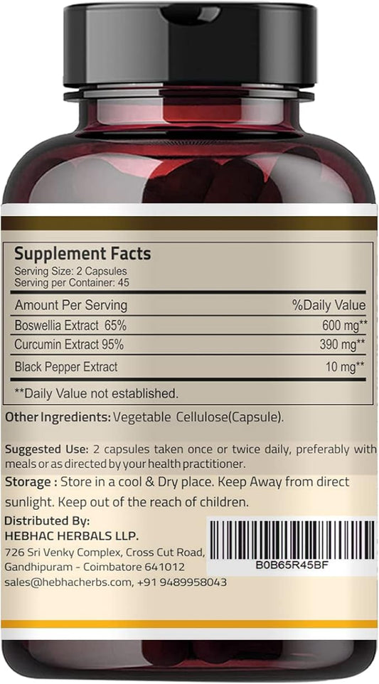 Boswellia Extract Capsules (90 Capsules) 1000 mg 45 Days
