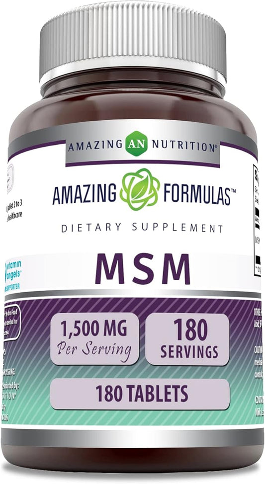 Amazing Formulas MSM 1500mg 180 Tablets Supplement